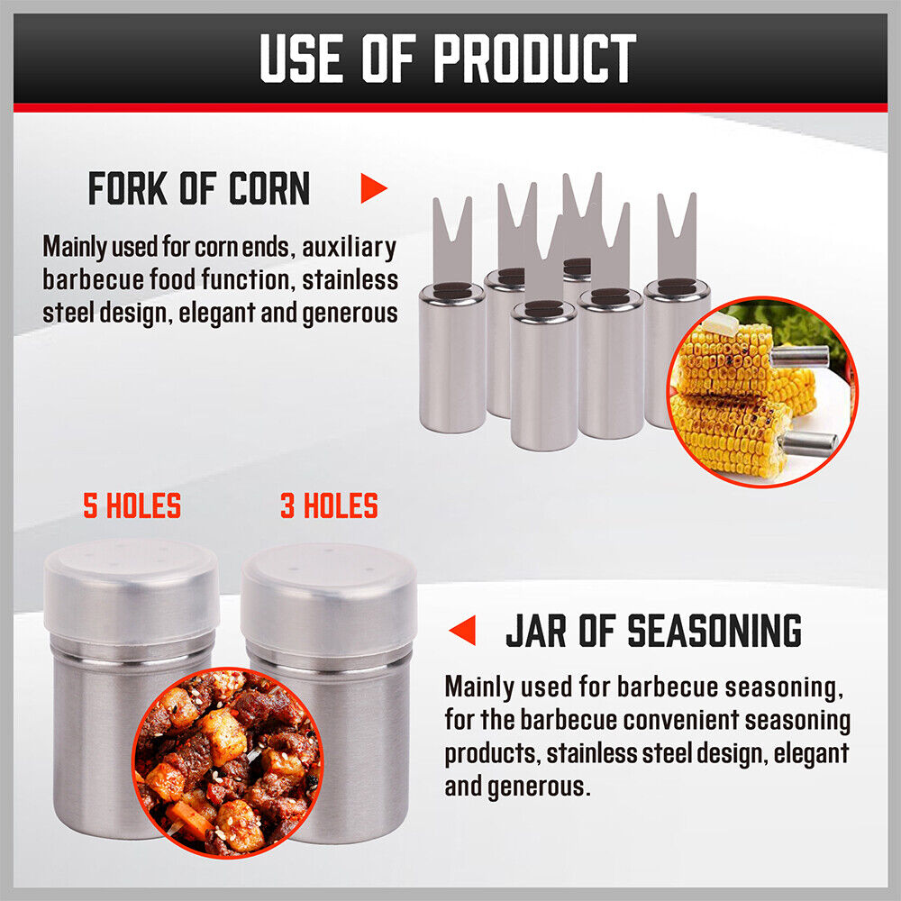 18-Piece Stainless Steel BBQ Tool Set with Aluminum Carry Case - Outdoor Grill Utensils