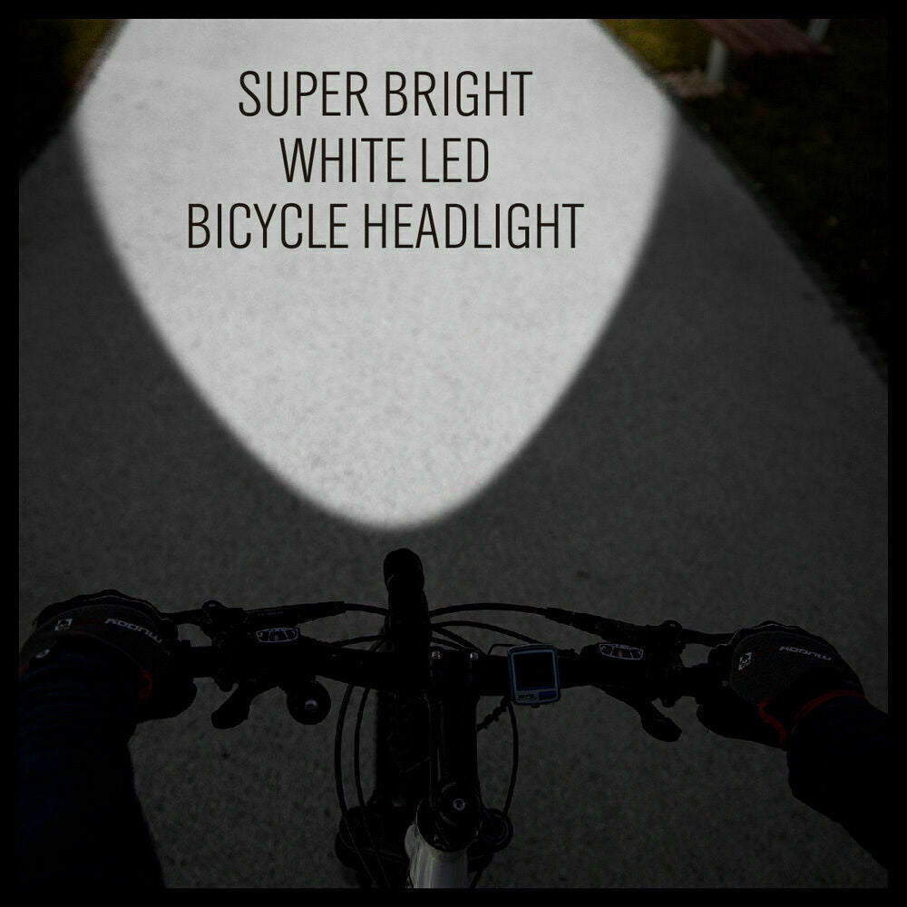 LED Bicycle Front Headlight and Rear Tail Flashlight Set for Nighttime Cycling Safety