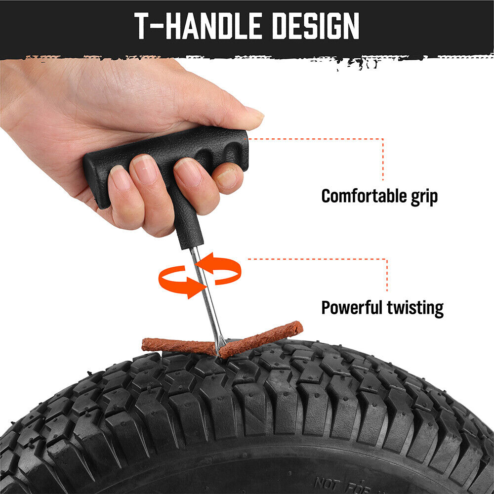 Tyre Repair Kit with Tools and Instructions