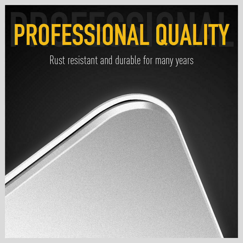 Sturdy galvanized steel oil drip tray under a stored car.