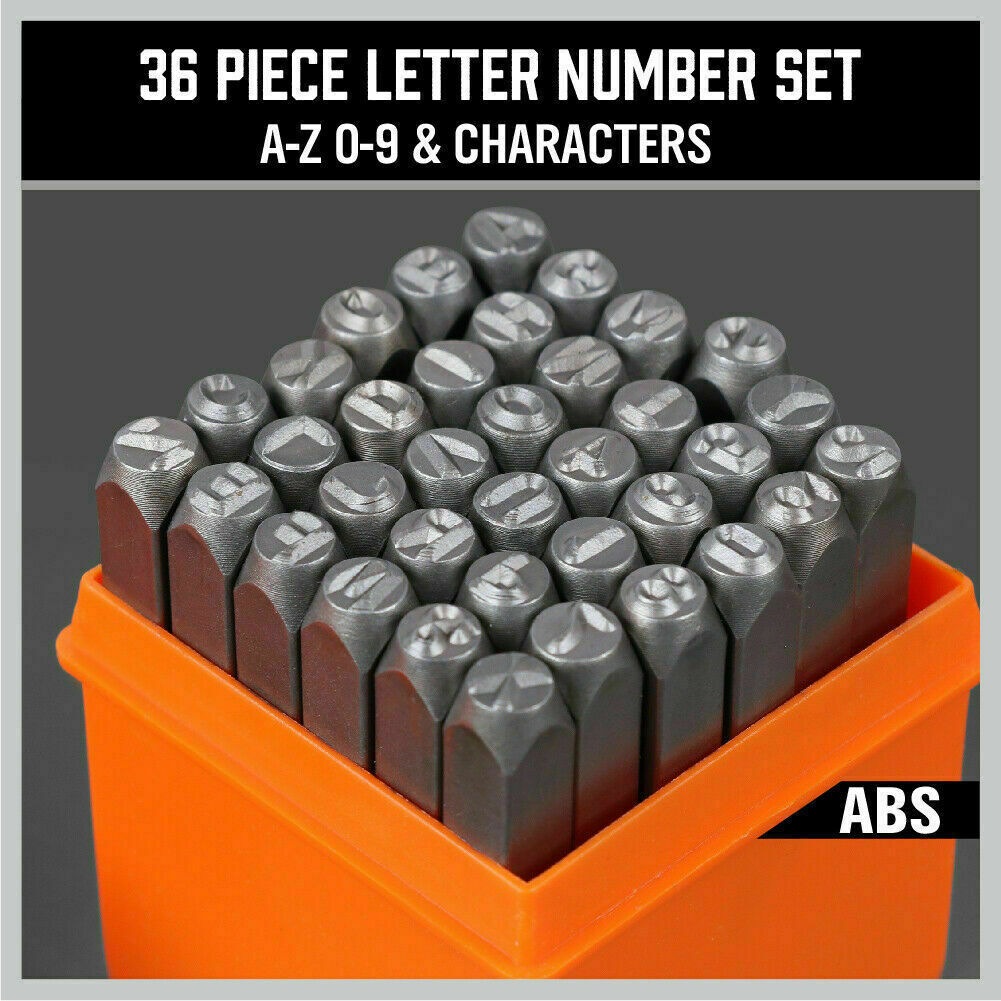 Comprehensive 36-Piece Stamp Set with Numbers and Uppercase Letters for Personalization on Various Materials