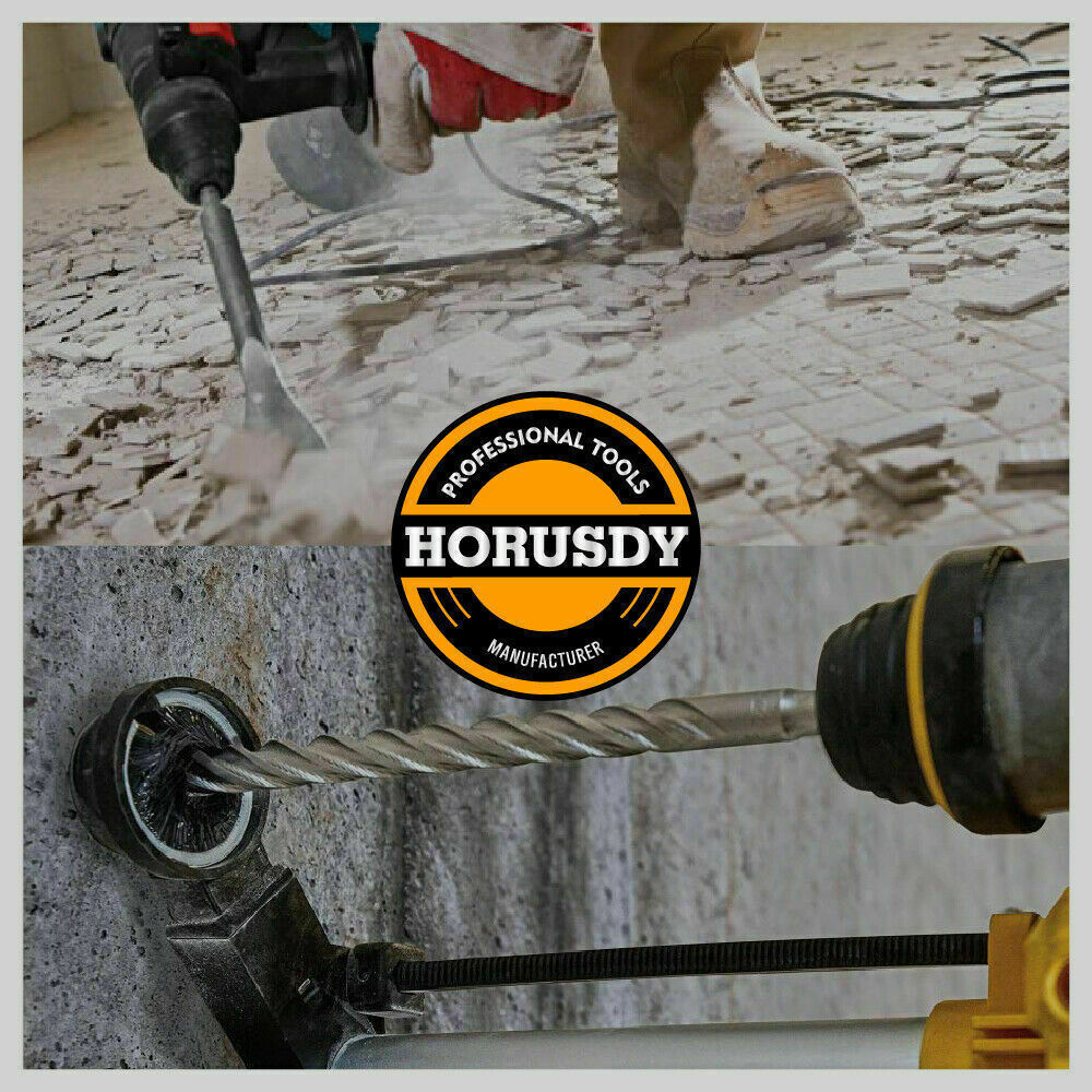 Comprehensive 10-Piece SDS Plus Rotary Hammer Drill Bits and Chisel Set for Efficient Masonry and Concrete Work