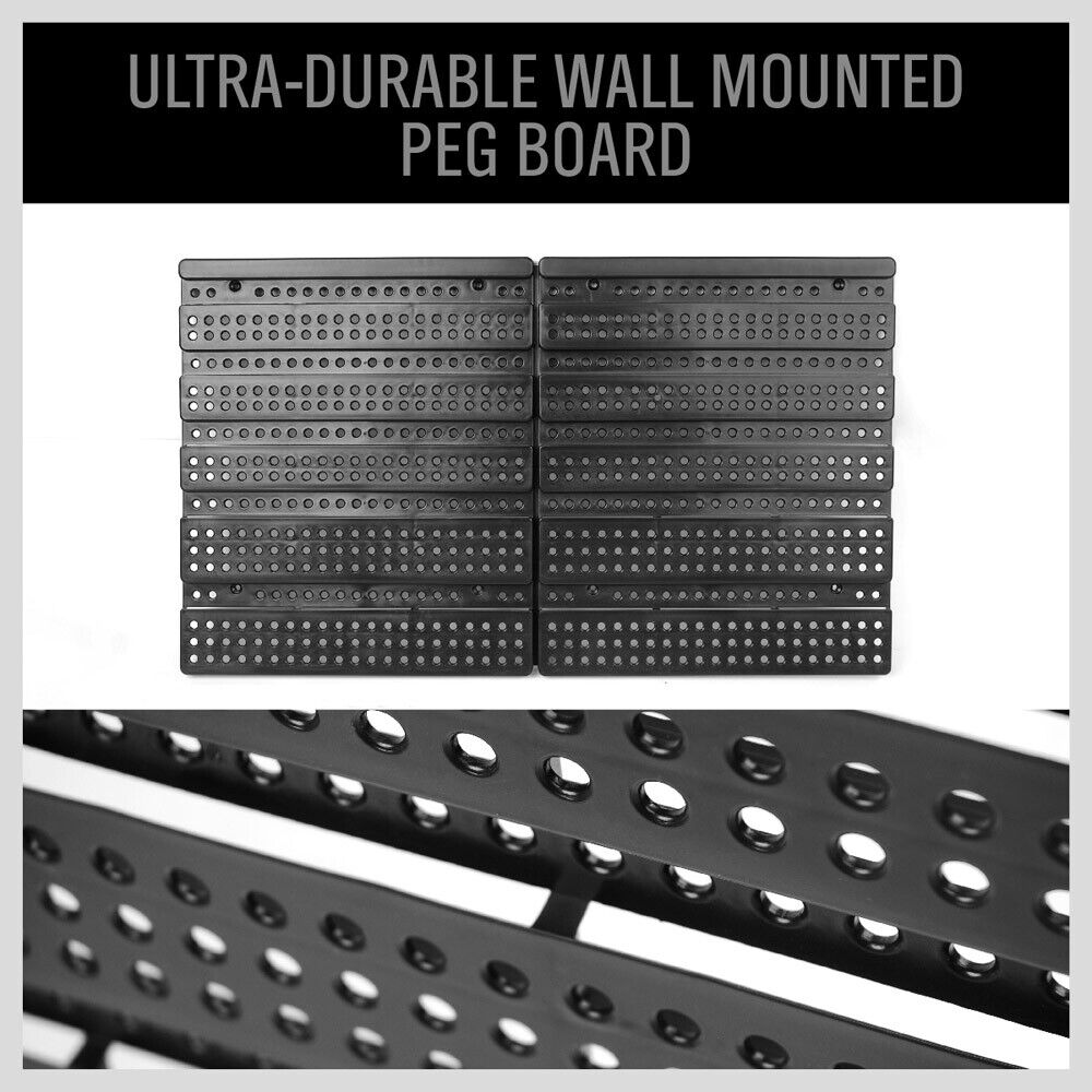 Comprehensive 90 Bin Wall Mounted Tool Organizer in Red, Blue, and Black - Perfect for Storing Nails, Screws, and Small Items