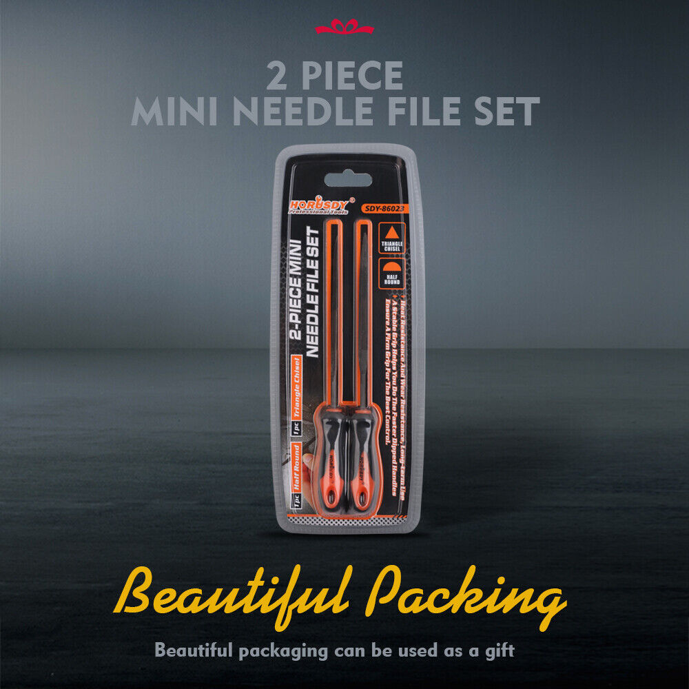 HORUSDY 2 Mini Steel Files for Hardwood Processing, Deburring, Polishing in Carpentry and Wood Carving