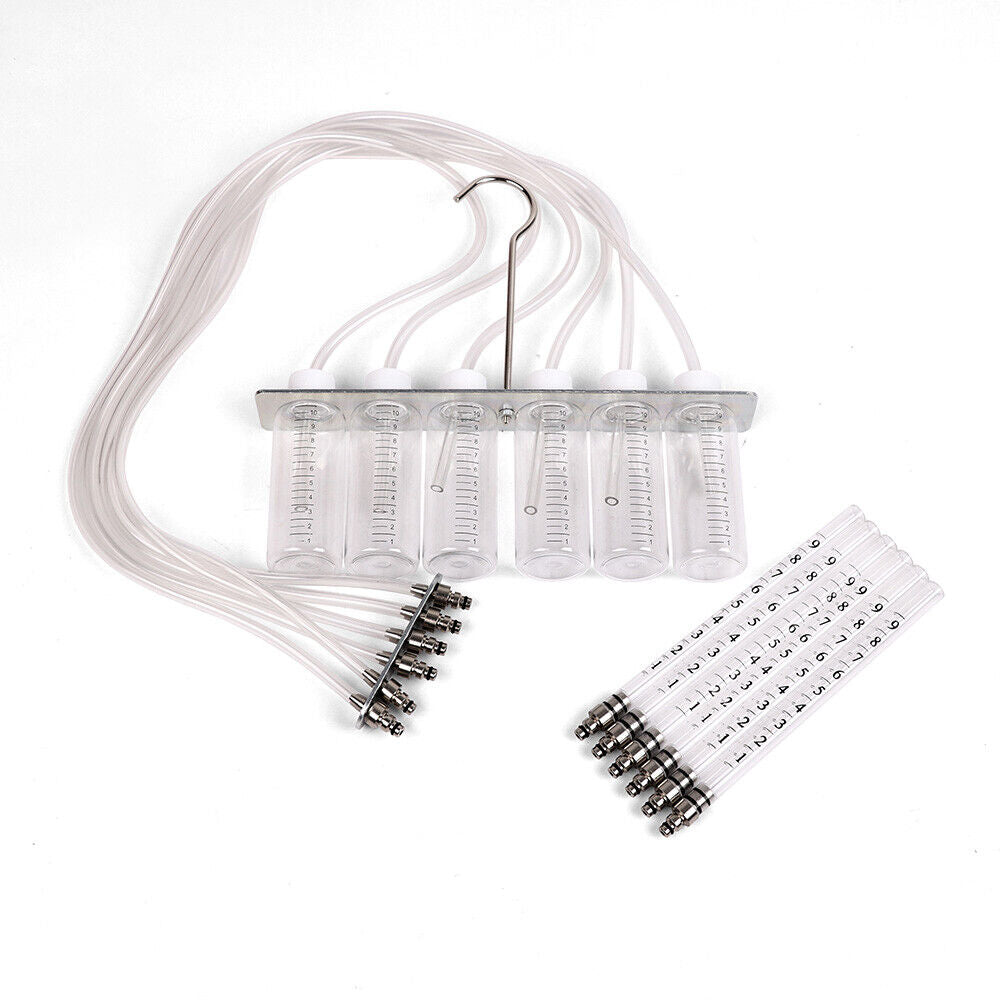 Comprehensive Diesel Injector Tester Kit - Includes Copper and Plastic Adaptors, Measuring Cups for Fuel Flow Testing