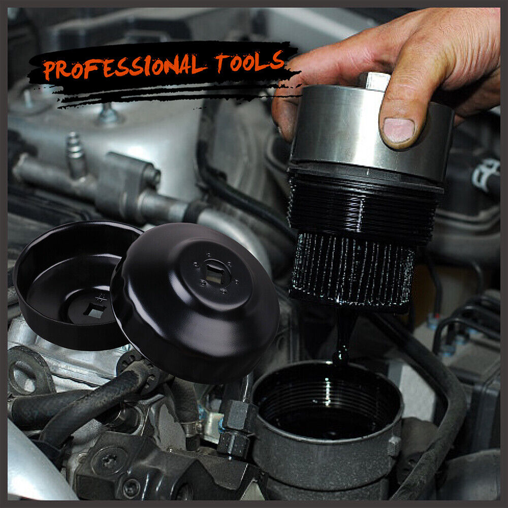 HORUSDY 30-Piece Oil Filter Socket Set, including Adaptors and Jaw Wrench, in Durable Storage Case for Efficient Auto Maintenance