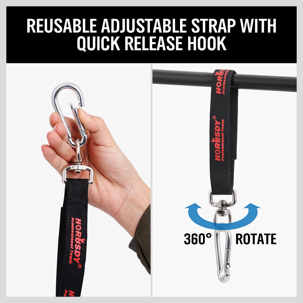 Set of two water bottle holders with a sturdy carabiner clip and strap, capable of holding up to 80KG, suitable for bikes, ladders, and more