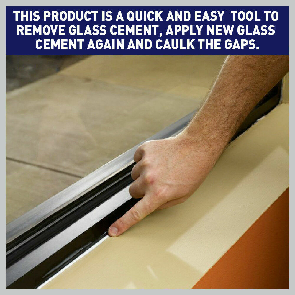 Comprehensive 3-piece scraper set for easy caulking and sealant removal, including a finishing tool, plastic scraper, and caulk nozzle with storage bag.