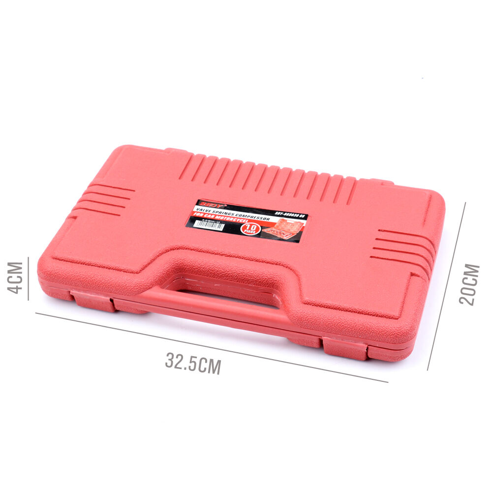 Professional 10-Piece Valve Spring Compressor Tool Kit with Adaptors, C Clamp, and Case for Engine Repair