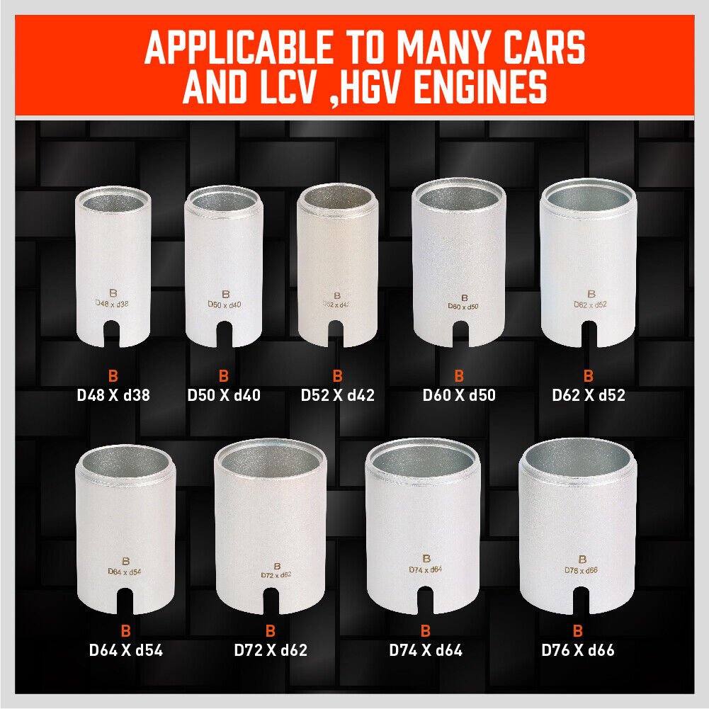 Comprehensive 26-piece kit for automotive bush, bearing, and seal removal and installation