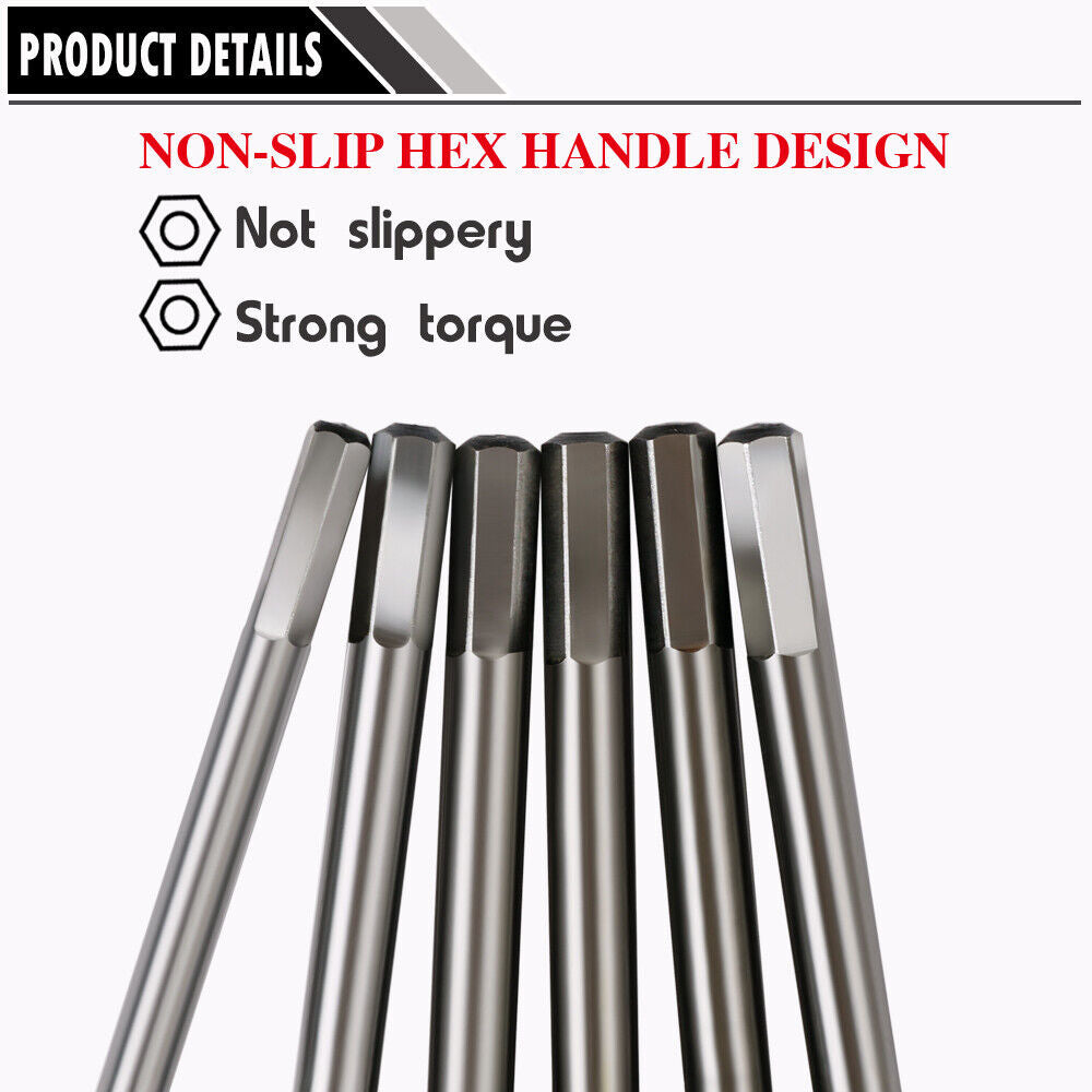 460mm Long 6Pc Auger Wood Drill Bits Set - 10-20mm Hex Shank, Includes Wooden Storage Box