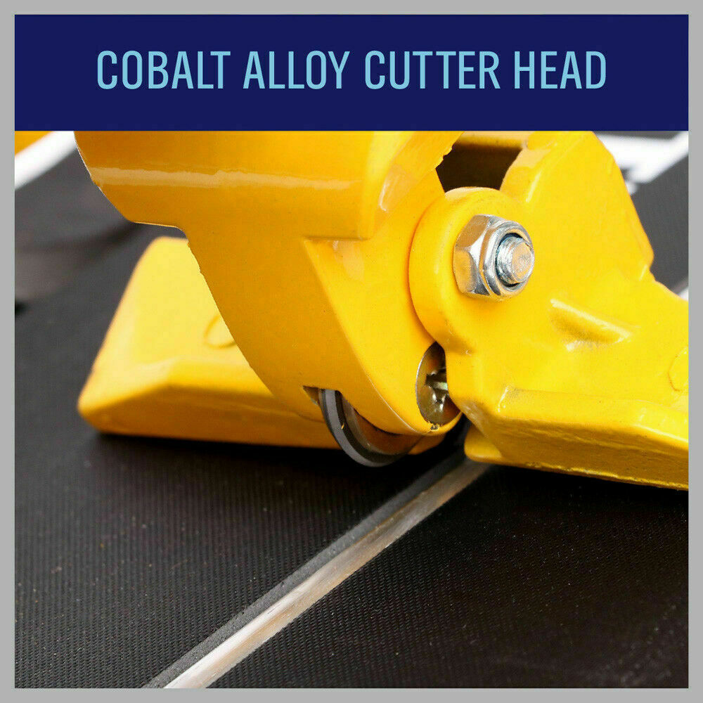 Professional 600mm Manual Tile Cutter with Laser Guide - Features Titanium Cutting Wheel, Non-Slip Bed, and Adjustable Table