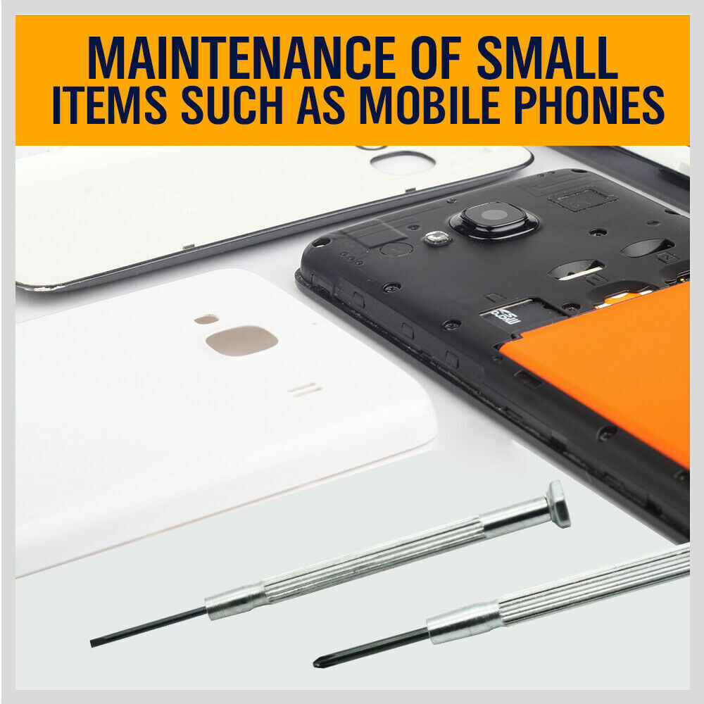 6Pc Precision Mini Screwdriver Kit - Phillips & Flathead for Phone, Watch, and Jewellery Repair, Comes with Storage Case