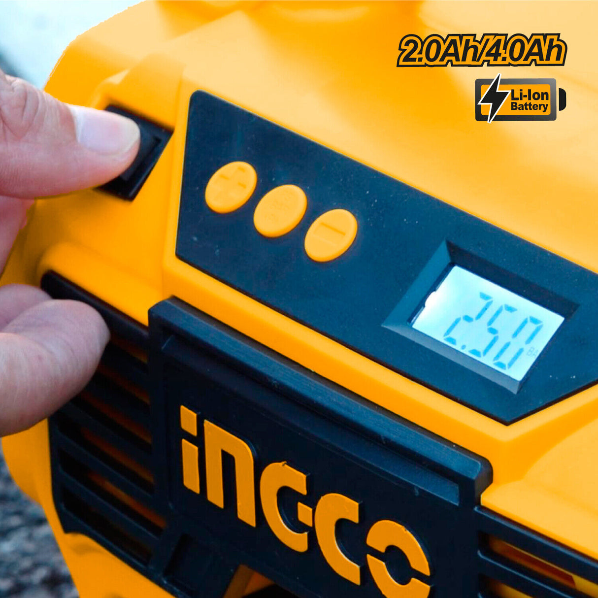 INGCO Air Compressor Tyre Inflator Pump with LED Display