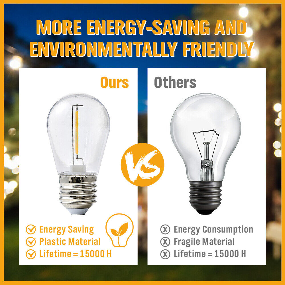 Solar-Powered String Lights for Festoon Wedding Party