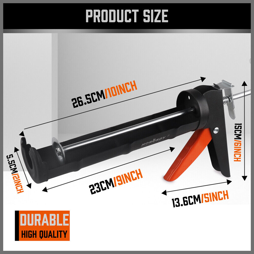 Professional Grade 9-Inch Caulking Gun - Ideal for Applying Silicone, Sealant, and Adhesive in Commercial and Industrial Settings