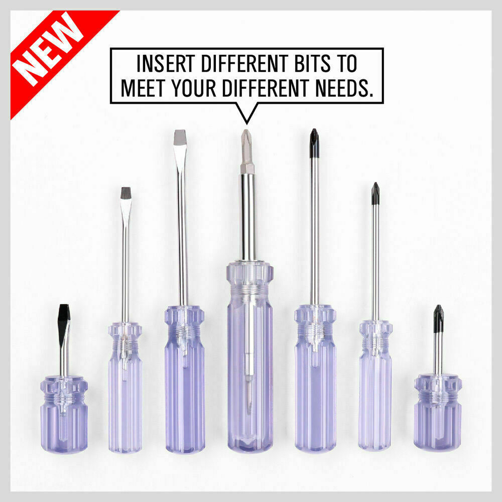 Durable 12-Piece Screwdriver Set with Double-Sided Bits Made from Chrome Vanadium Molybdenum Steel