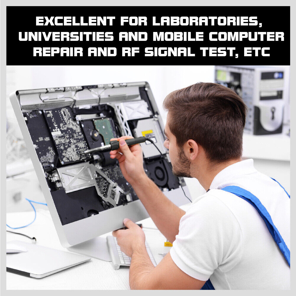 Professional 2-in-1 soldering and desoldering station equipped with a precision hot air gun and soldering iron, featuring dual digital LCD displays for accurate temperature control