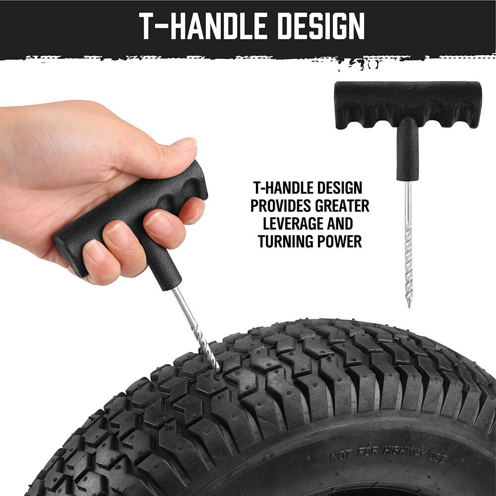 Tyre Repair Kit with Tools and Instructions