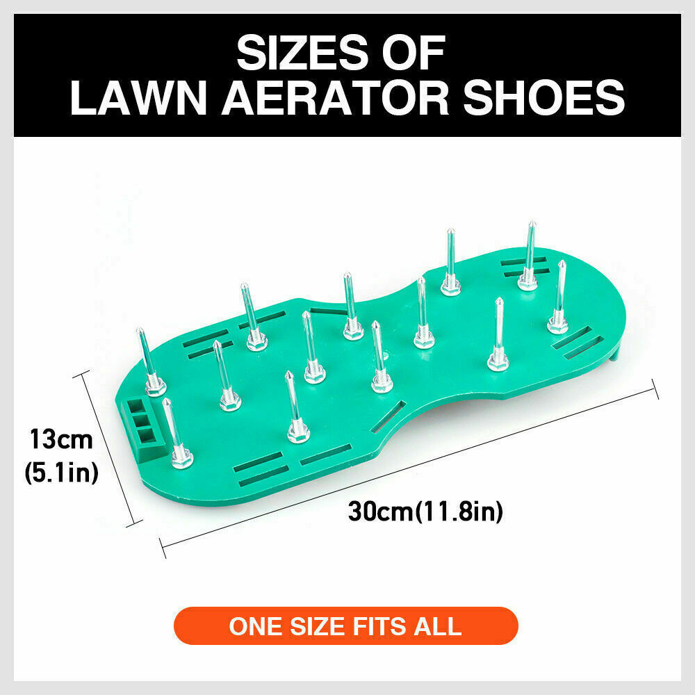 Lawn Aerator Shoes with Spikes and Triple Strap Design for Garden Lawn Care