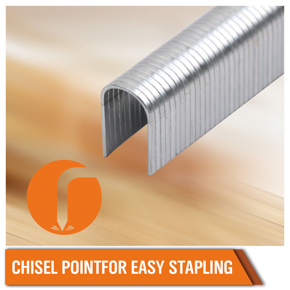 Box of 3000 Silver U-Type Staples, 12mm Depth for Stapler Gun, Woodworking Essentials