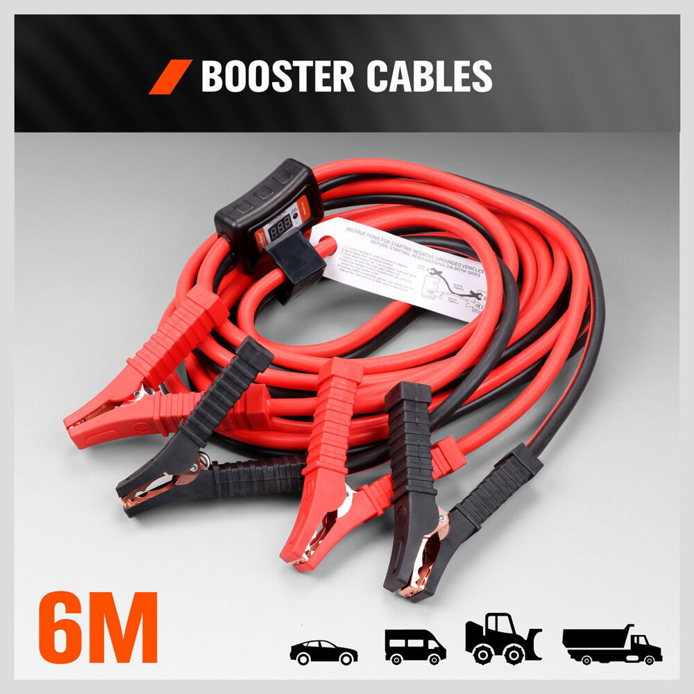 Reliable 1200A Jumper Leads with Surge Protection and Intelli-Check for 4-8-cylinder vehicles.