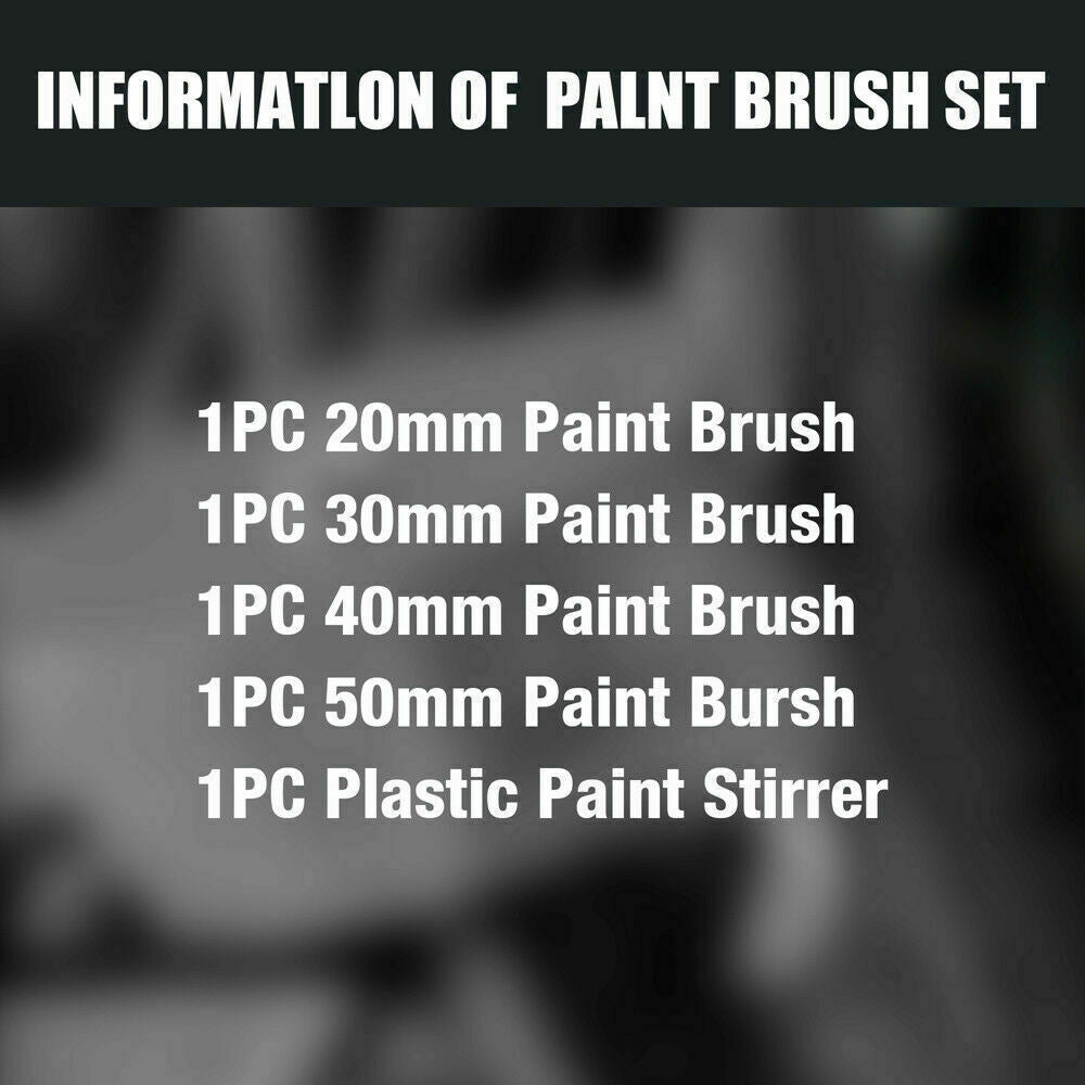 Professional 5-Piece Paint Brushes Set - Includes Various Sizes for Acrylic and Staining, Ideal for Artists and Home Gardening Projects