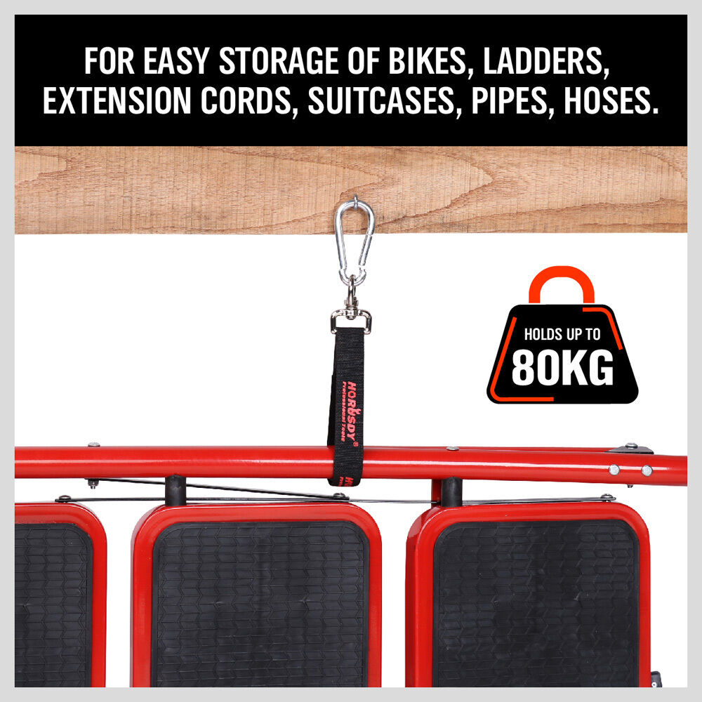 Set of two water bottle holders with a sturdy carabiner clip and strap, capable of holding up to 80KG, suitable for bikes, ladders, and more