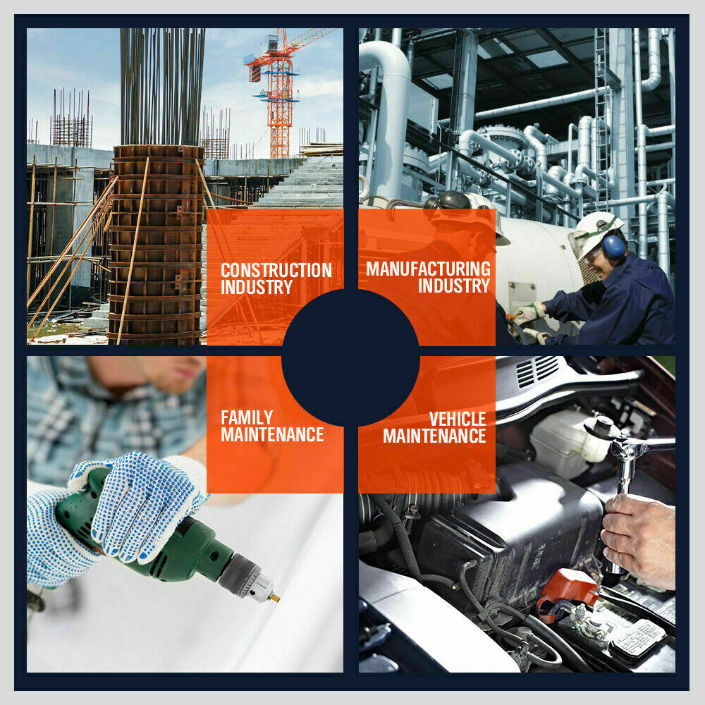 Set of 3 magnetic screwdriver bit extensions with anti-slip holders, featuring 1/4" hex shank compatible with all drills.