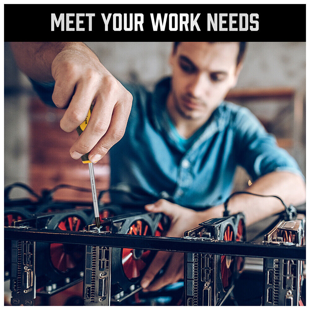 HORUSDY 58-Piece Magnetic Screwdriver Kit - Includes 16 Screwdrivers, Magnetizer, Demagnetizer, Screwdriver Holder, and 40 Replaceable Heads for Diverse Applications