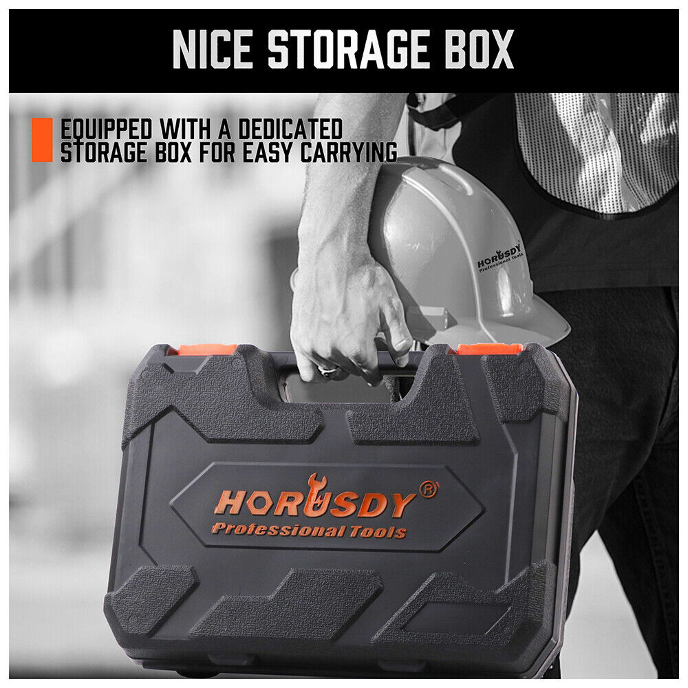 HORUSDY 58-Piece Magnetic Screwdriver Kit - Includes 16 Screwdrivers, Magnetizer, Demagnetizer, Screwdriver Holder, and 40 Replaceable Heads for Diverse Applications