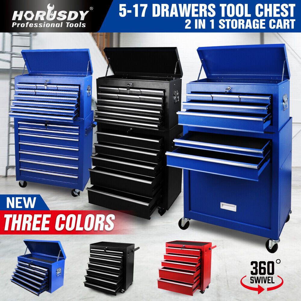Tool Box Chest Cabinet Trolley - High-quality steel construction, ample storage, secure locks, easy mobility.