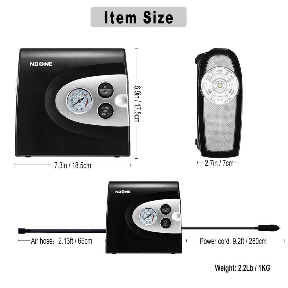 HORUSDY Portable Car Tire Inflator with LED Lights