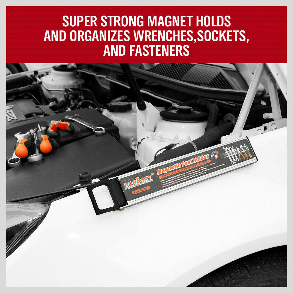Strong Magnetic Tool Holder, sized 250mm x 50mm, suitable for storing kitchen knives, spoons, forks, or workshop tools. Features high-strength magnetic strips for wall mounting, offering a convenient and easy storage solution