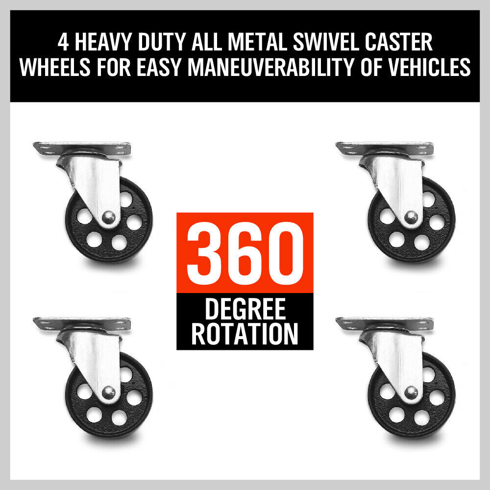 Set of 4 Heavy Duty Wheel Dolly for car and vehicle positioning