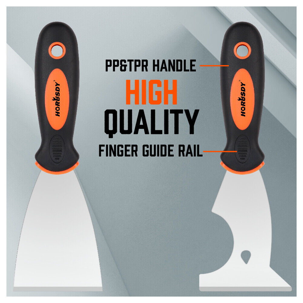 High-Quality 5-Piece Stainless Steel Putty Knife Set - Ergonomic Design for Wall Scraping, Paint Cleaning, and Joint Applications