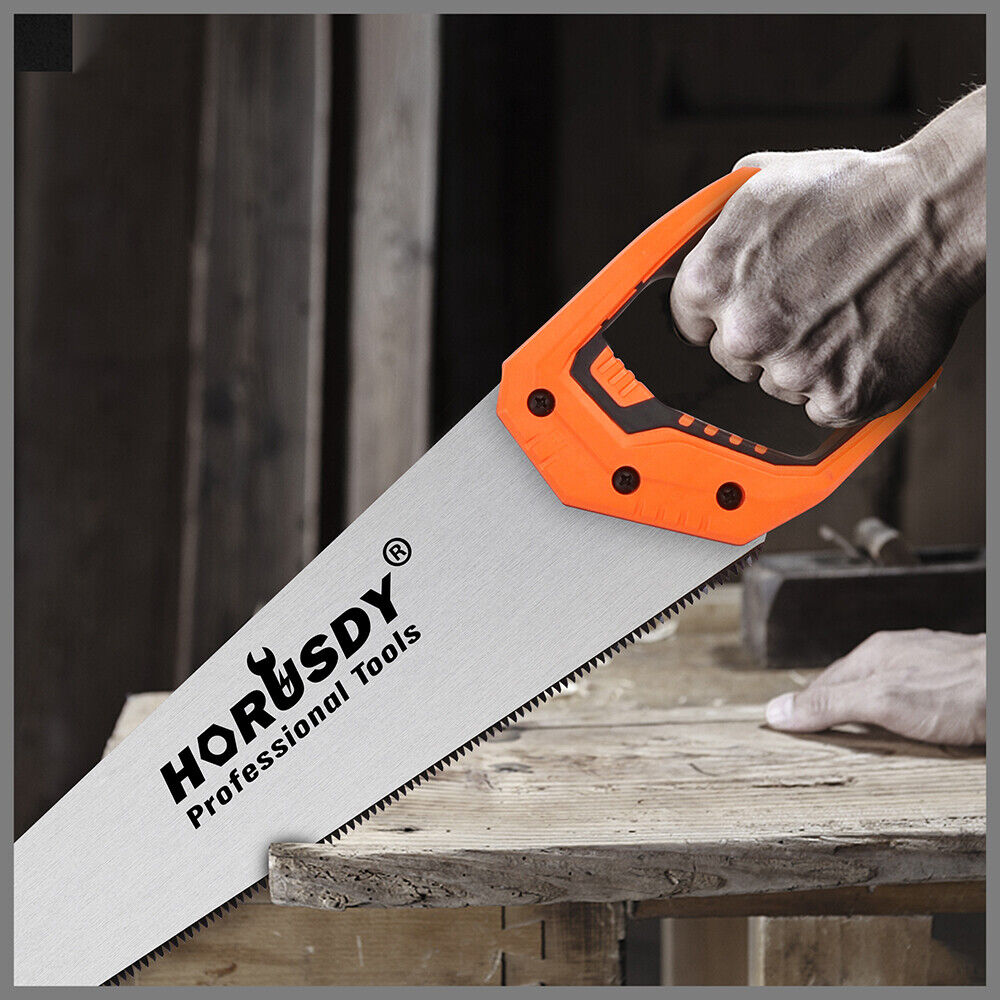 Versatile 20-inch hand saw with triple-ground teeth and ergonomic handle for precision wood and plastic cutting