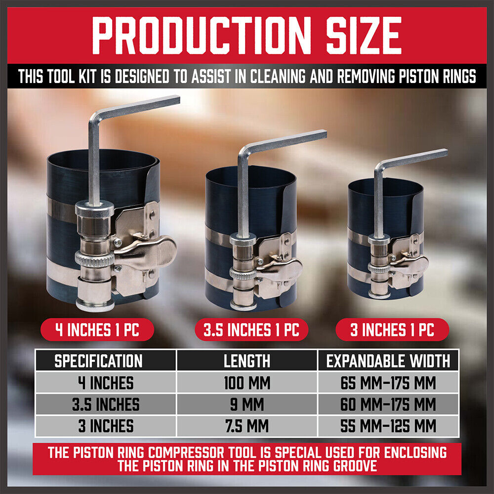 Auto Engine Piston Ring Compressor Tools