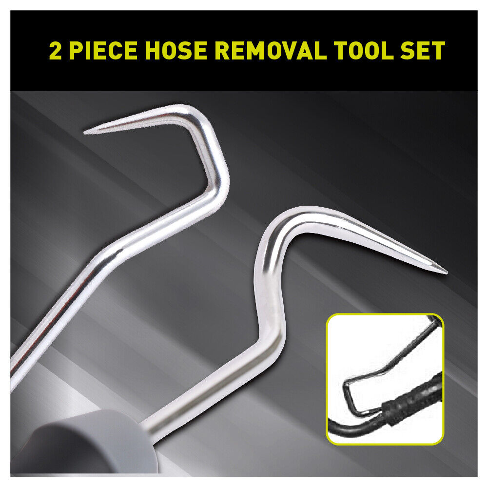Chrome-vanadium steel hose removal hooks, V-type and U-type, for automotive use.