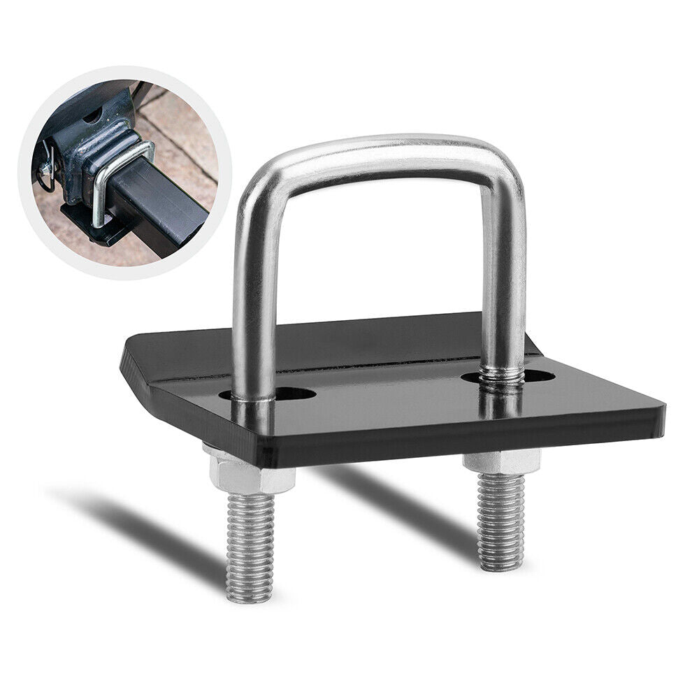 HORUSDY anti-rattle stabilizer hitch bracket with size markings, suitable for SUVs, vans, cars, and trailers