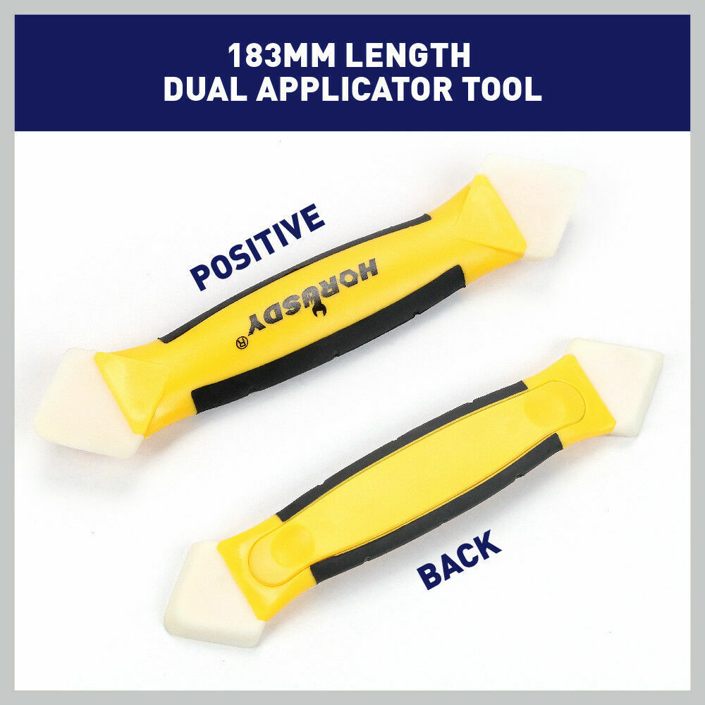Comprehensive 3-piece scraper set for easy caulking and sealant removal, including a finishing tool, plastic scraper, and caulk nozzle with storage bag.