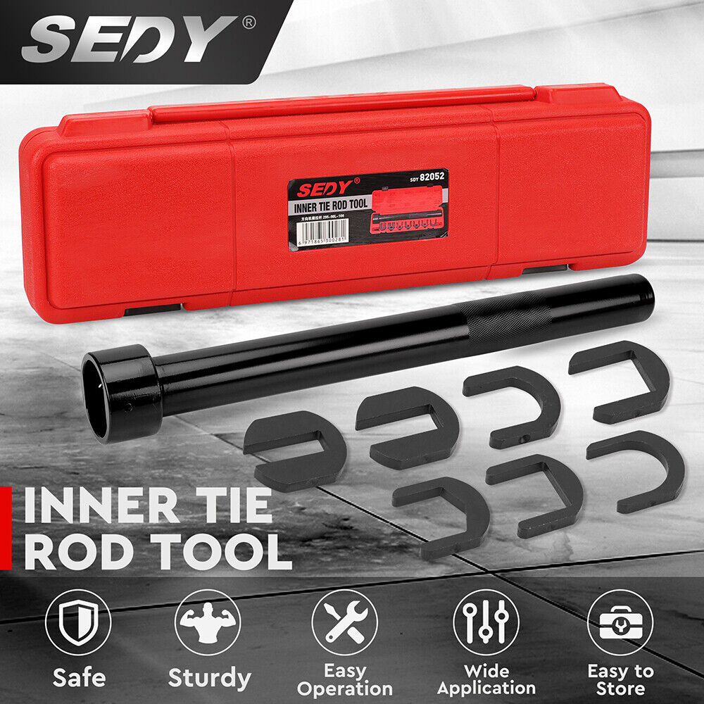 Versatile SEDY Inner Tie Rod Removal Tool Kit with Adapters and Case