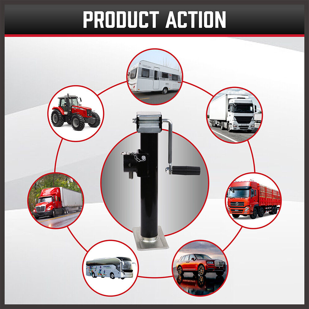 Heavy-Duty Swivel Trailer Jack Stand with Side Handle