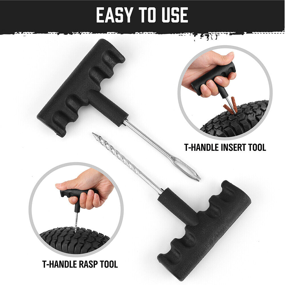 Tyre Repair Kit with Tools and Instructions