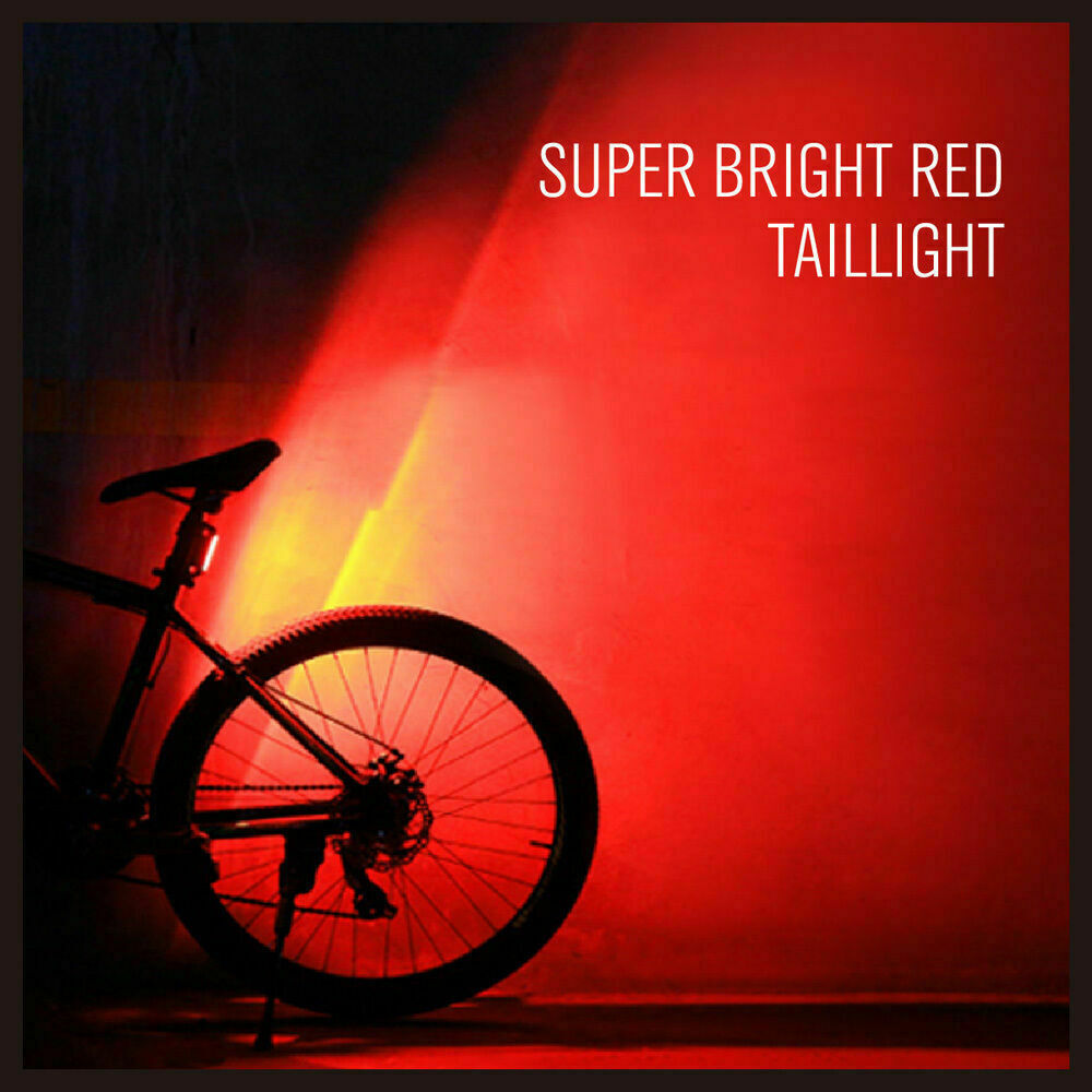 LED Bicycle Front Headlight and Rear Tail Flashlight Set for Nighttime Cycling Safety