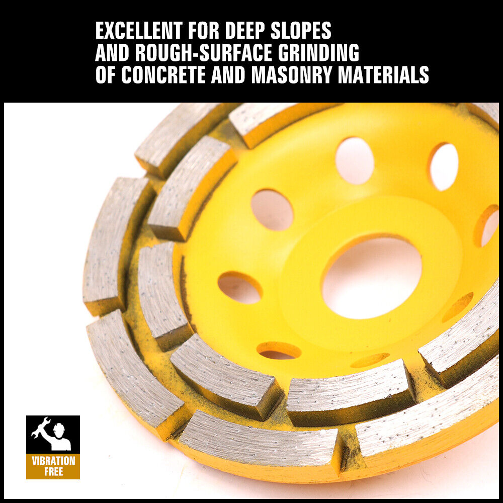 Heavy-Duty 115mm Diamond Concrete Grinding Cup Wheel Disc Segment for Precision Masonry and Granite Work