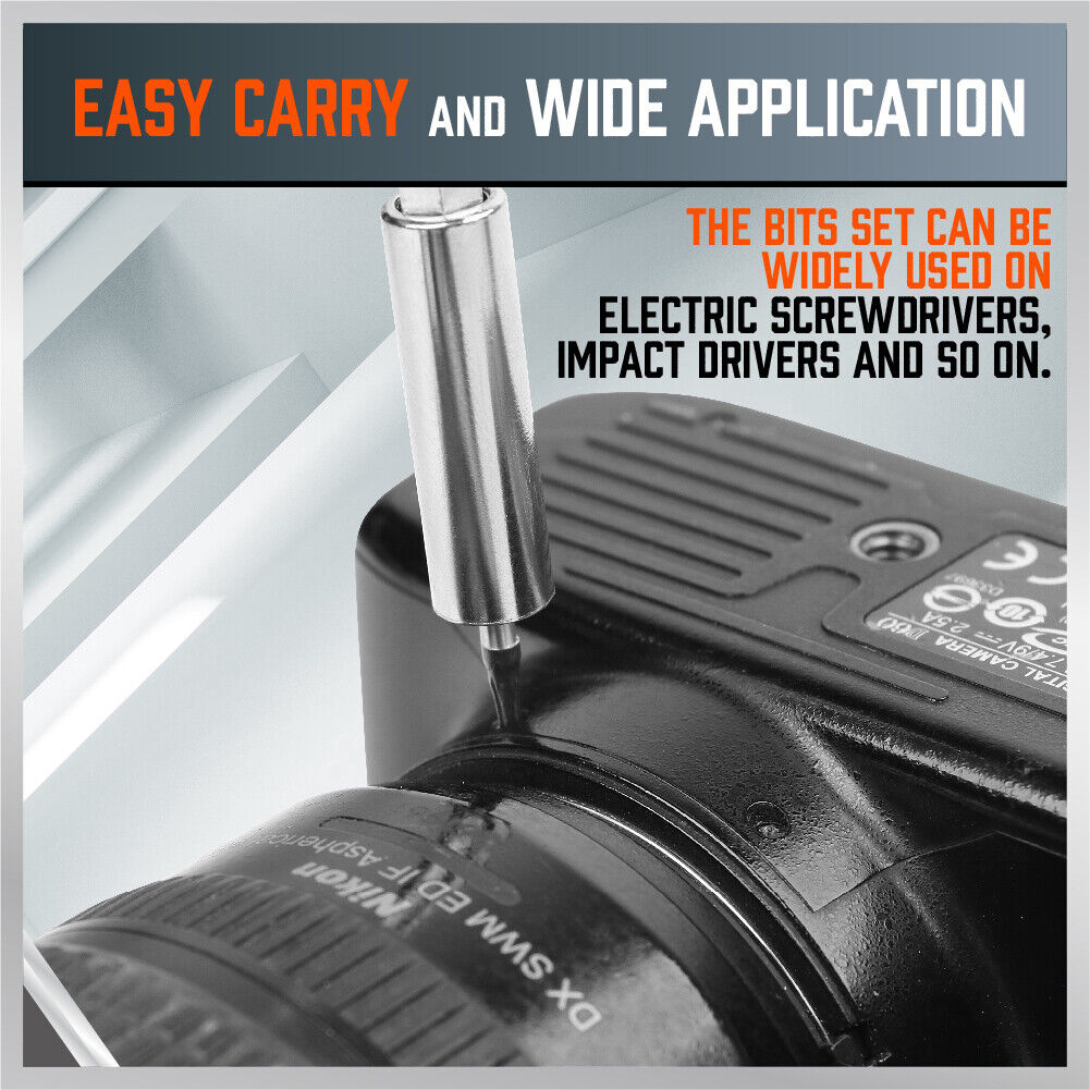 HORUSDY 20-Piece Torx Bit Star Screwdriver Set, Impact-Resistant Hex Shank Design with Durable S2 Alloy Steel Bits, Including Tamper-Resistant Star, Phillips, and Slotted Bits