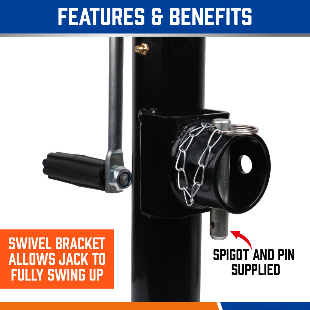 HORUSDY 4x Heavy-Duty Trailer Jack Leg Stands with Side Handle, 5000lbs Load Capacity, Ideal for Caravans and Trailers