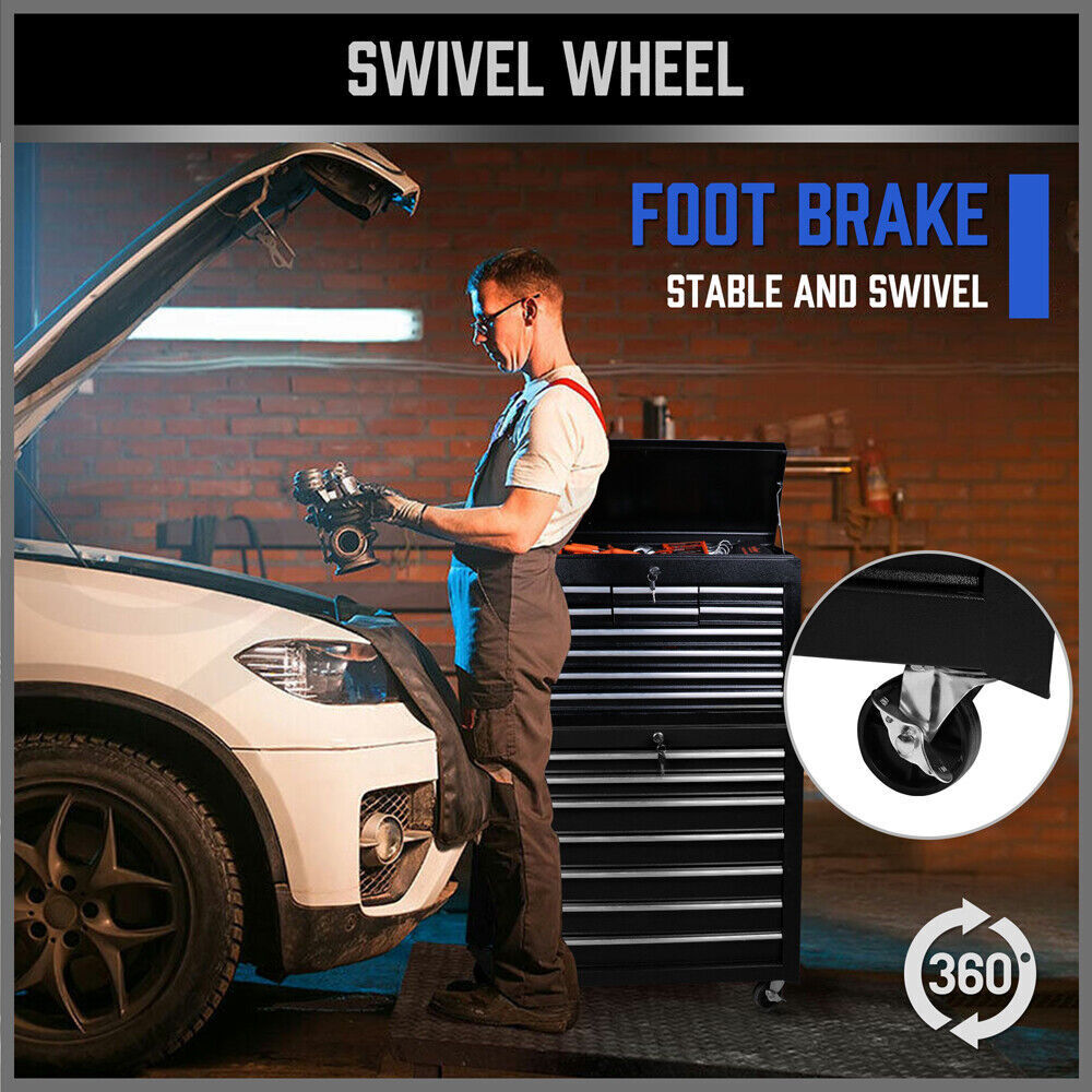 Tool Box Chest Cabinet Trolley - High-quality steel construction, ample storage, secure locks, easy mobility.