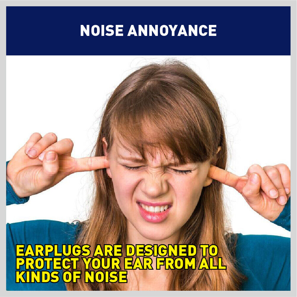 Soft PU Foam Earplugs for Noise Reduction, 10-Pairs, with Individual Storage Cases for Hygiene and Portability